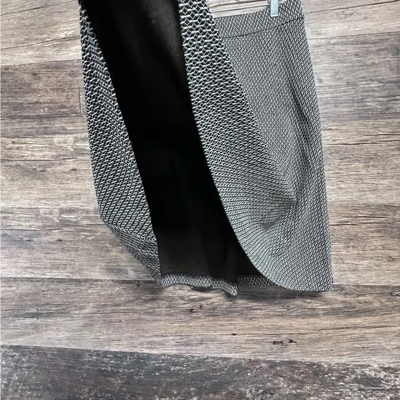 Ann Taylor Midi Black White A-Line Skirt Casual - Picture 5 of 7